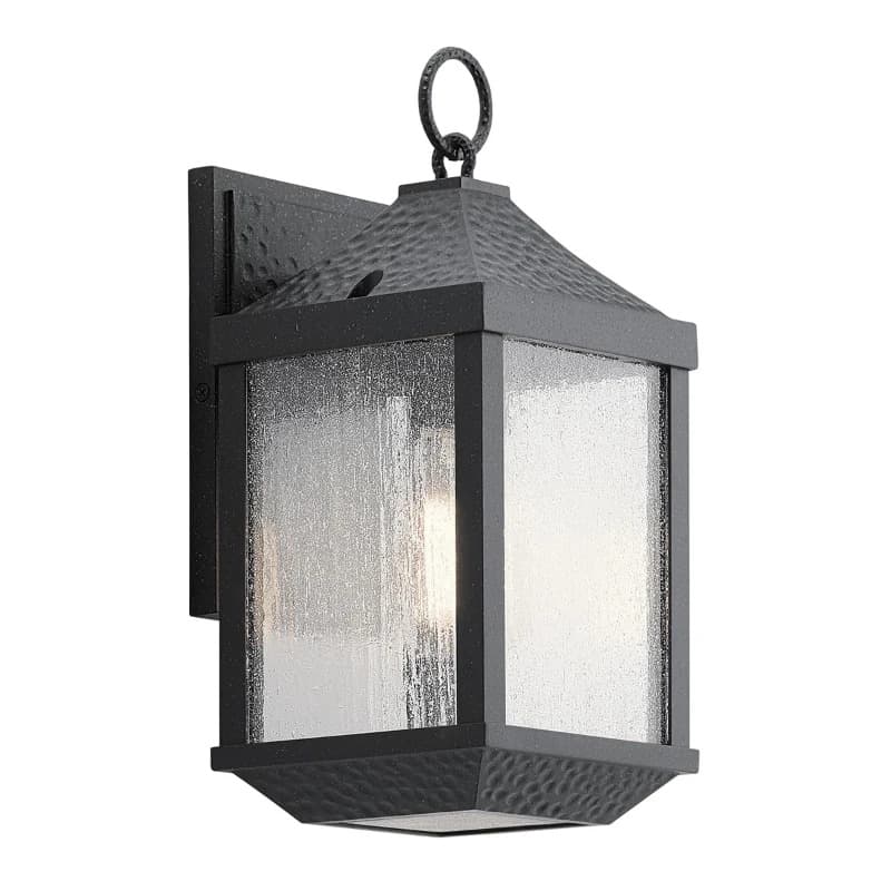 Kichler LED Wand Buitenlamp Springfield | 1X E27 Max 60W | IP44 | Dimbaar | Distressed Black