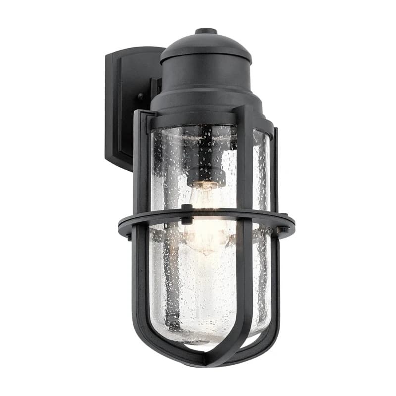 Kichler LED Wand Buitenlamp Suri | 1X E27 Max 60W | IP44 | Dimbaar | Textured Black