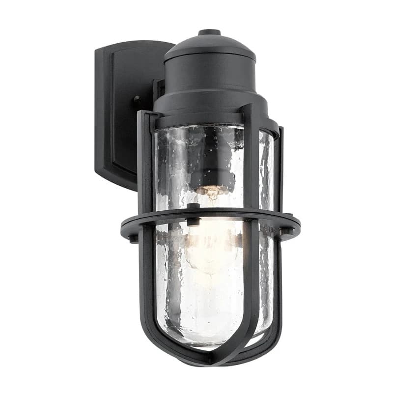 Kichler LED Wand Buitenlamp Suri | 1X E27 Max 60W | IP44 | Dimbaar | Textured Black