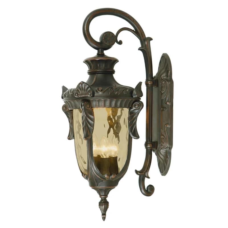Elstead Lighting LED Wand Buitenlamp Philadelphia | 3X E14 Max 60W | IP44 | Dimbaar | Old Bronze