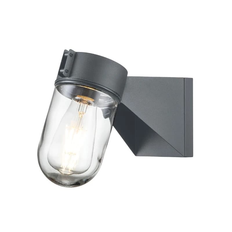 Elstead Lighting LED Wand Buitenlamp Portofino | 1X E27 Max 40W | IP44 | Dimbaar | Grey