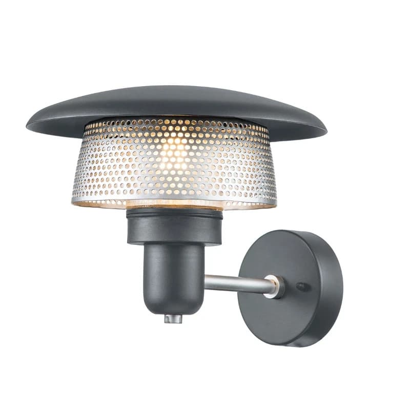 Elstead Lighting LED Wand Buitenlamp Saturne | 1X E27 Max 40W | IP44 | Dimbaar | Grey