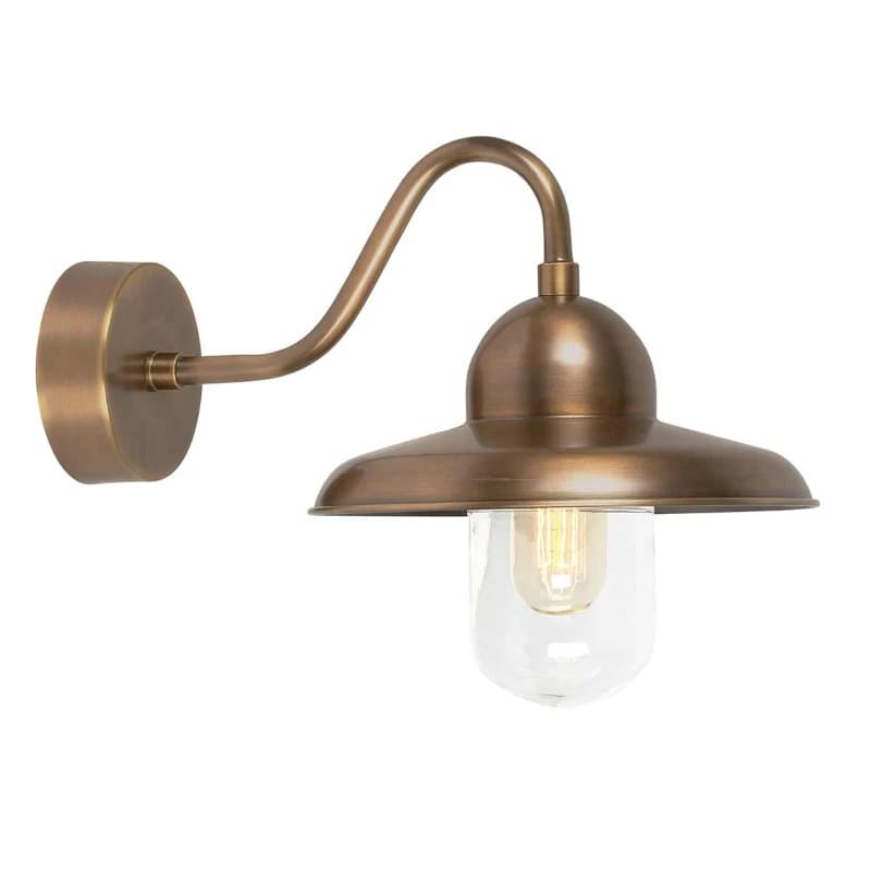 Elstead Lighting LED Wand Buitenlamp Somerton | 1X E27 Max 60W | IP44 | Dimbaar | Aged Brass