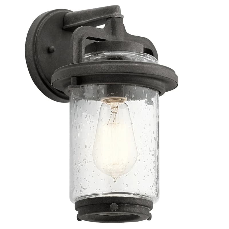 Kichler LED Wand Buitenlamp andover | 1X E27 Max 60W | IP44 | Dimbaar | Weathered Zinc