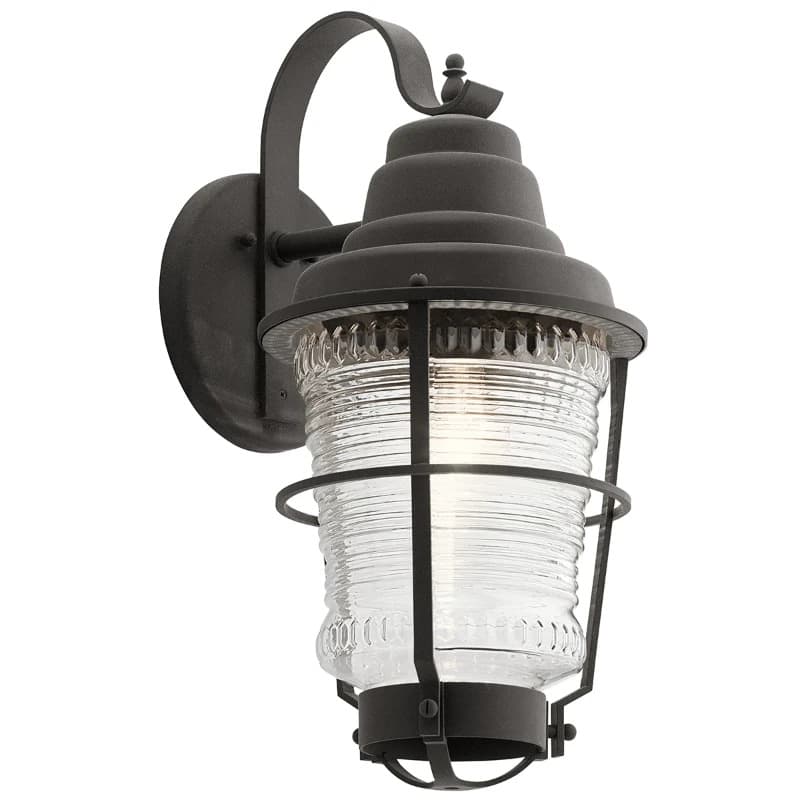 Kichler LED Wand Buitenlamp Chance Harbor | 1X E27 Max 60W | IP44 | Dimbaar | Weathered Zinc