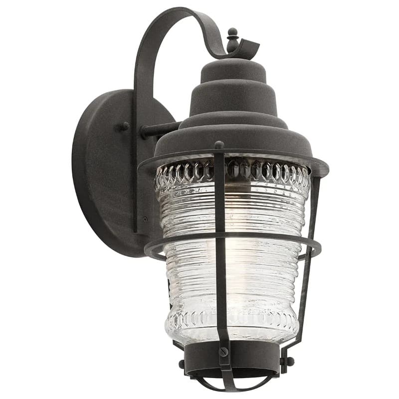 Kichler LED Wand Buitenlamp Chance Harbor | 1X E27 Max 60W | IP44 | Dimbaar | Weathered Zinc