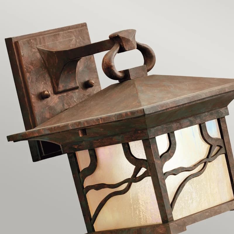 Kichler LED Wand Buitenlamp Morris | 1X E27 Max 60W | IP44 | Dimbaar | Distressed Copper thumbnail 2