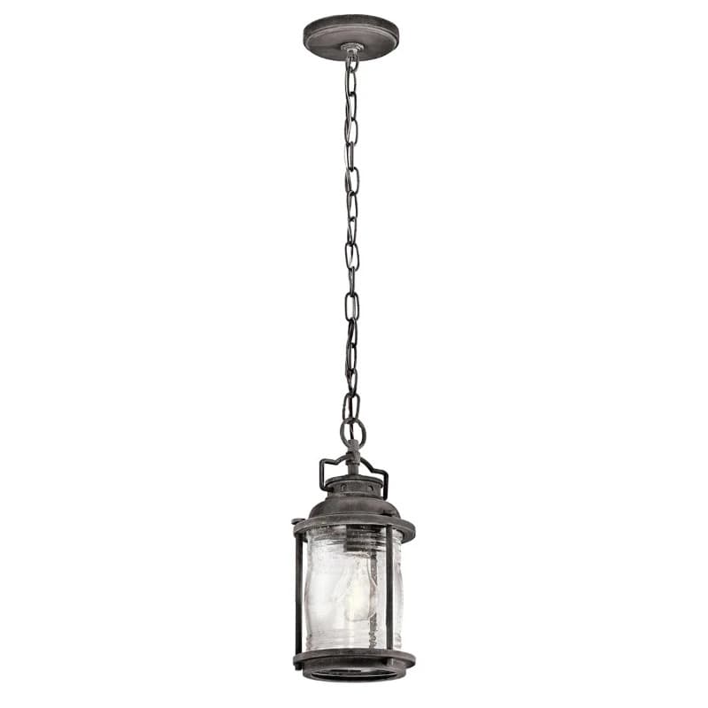 Kichler LED Buiten Hanglamp Ashland Bay | 1X E27 Max 60W | IP44 | Dimbaar | Weathered Zinc