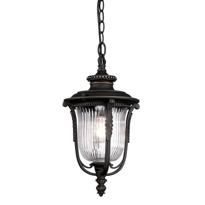 Kichler LED Buiten Hanglamp Luverne | 1X E27 Max 60W | Dimbaar | Rubbed Bronze