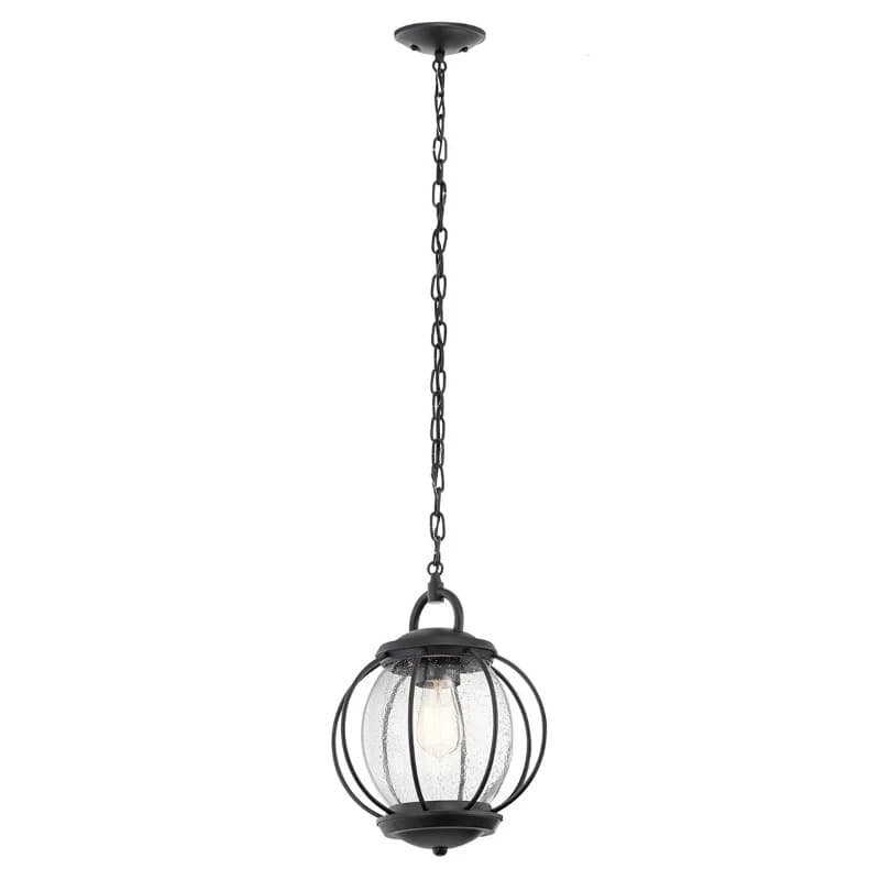 Kichler LED Buiten Hanglamp Vandalia | 1X E27 Max 60W | IP44 | Dimbaar | Textured Black
