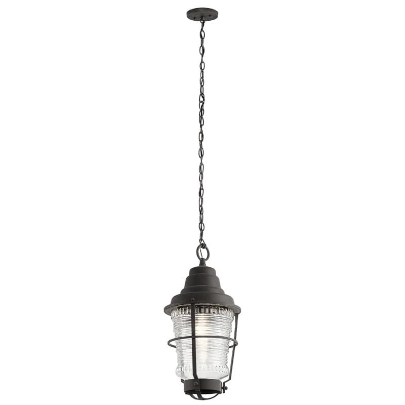 Kichler LED Buiten Hanglamp Chance Harbor | 1X E27 Max 60W | IP44 | Dimbaar | Weathered Zinc
