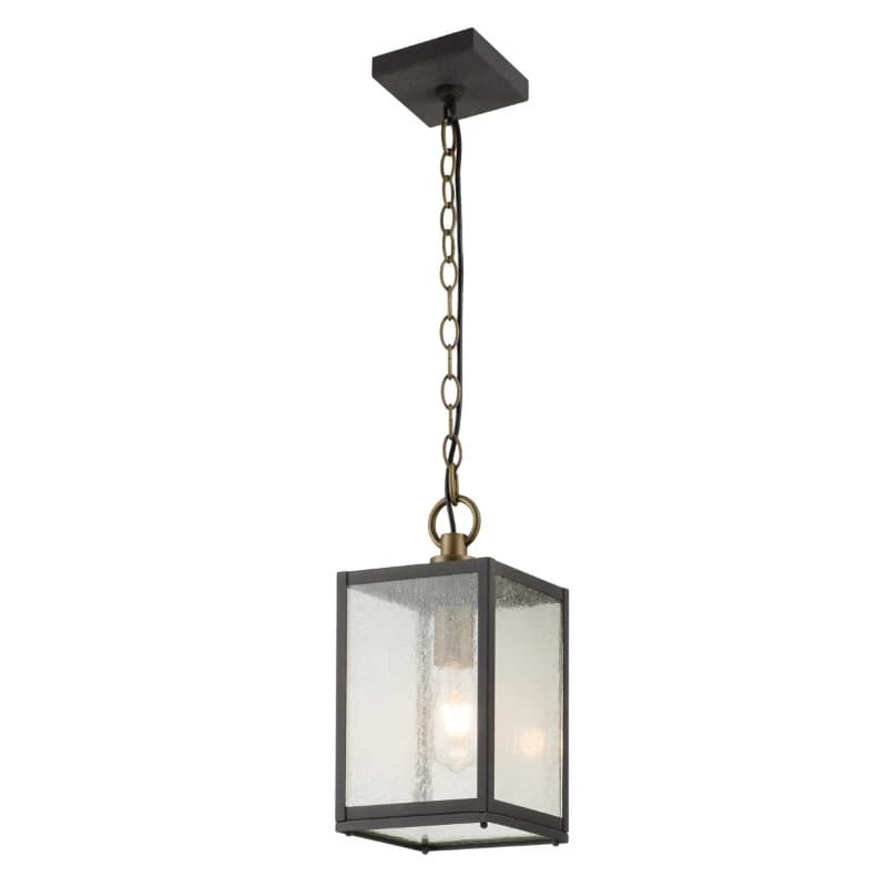 Kichler LED Buiten Hanglamp Lahden | 1X E27 Max 60W | IP44 | Dimbaar | Weathered Zinc