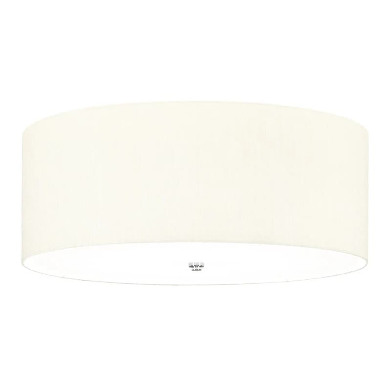 Designer's Lightbox LED Plafondlamp Fletcher Flush | 5X E27 Max 60W | Dimbaar | Polished Chrome with Ivory Shade