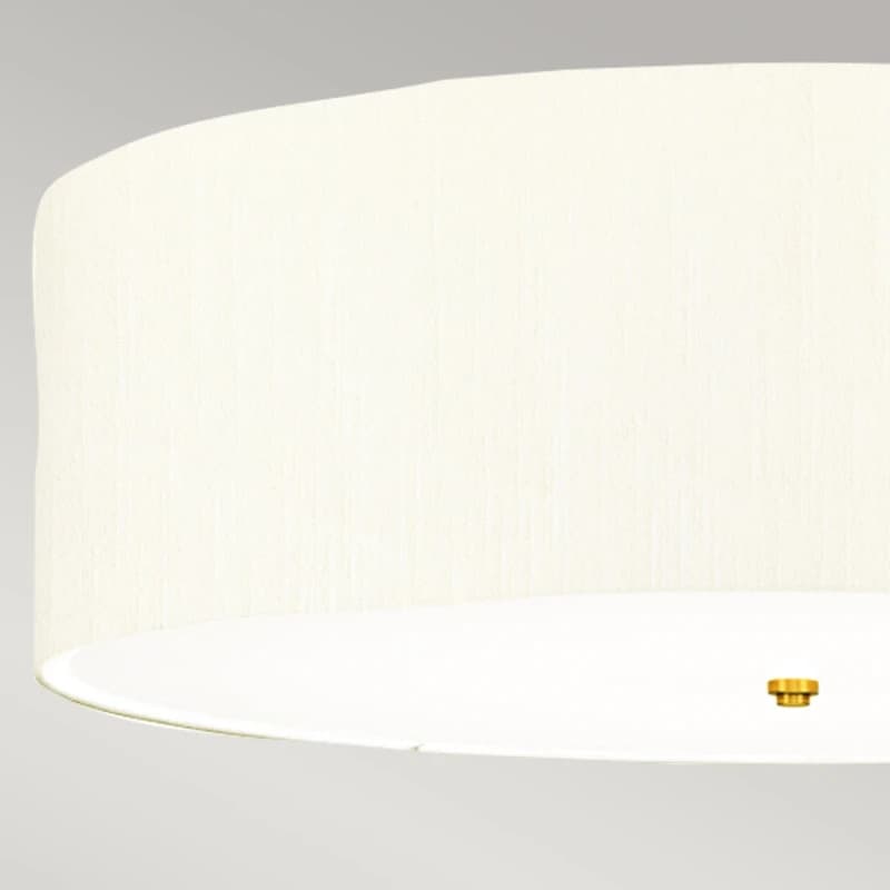 Designer's Lightbox LED Plafondlamp Fletcher Flush | 7X E27 Max 60W | Dimbaar | Aged Brass with Ivory Shade thumbnail 2