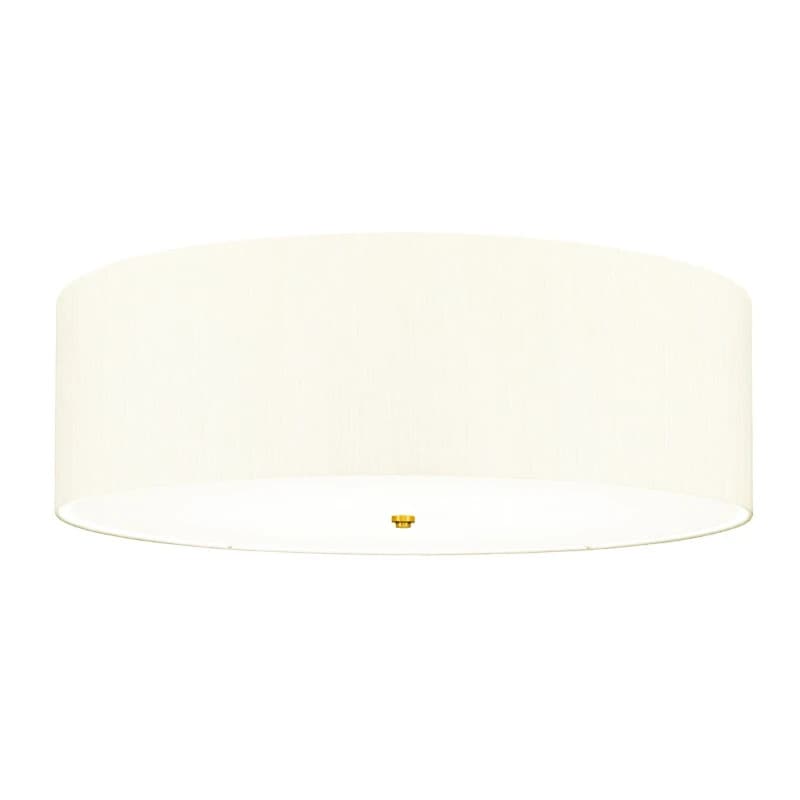 Designer's Lightbox LED Plafondlamp Fletcher Flush | 7X E27 Max 60W | Dimbaar | Aged Brass with Ivory Shade