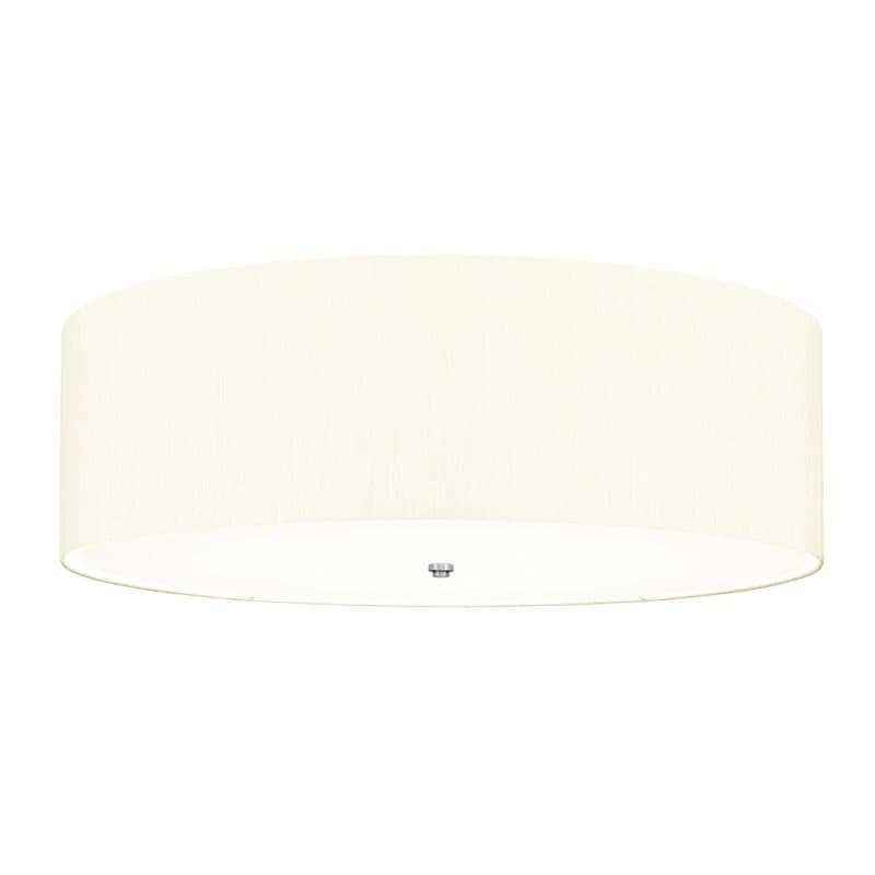 Designer's Lightbox LED Plafondlamp Fletcher Flush | 7X E27 Max 60W | Dimbaar | Polished Chrome with Ivory Shade