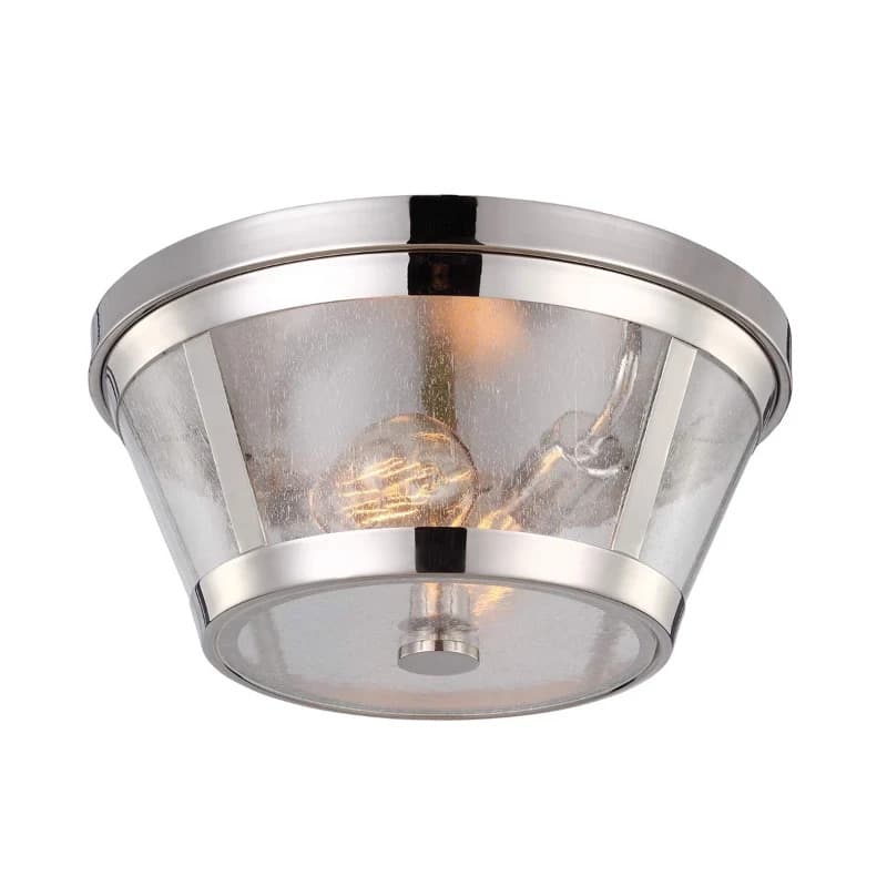 Feiss LED Plafondlamp Harrow | 2X E27 Max 60W | Dimbaar | Polished Nickel