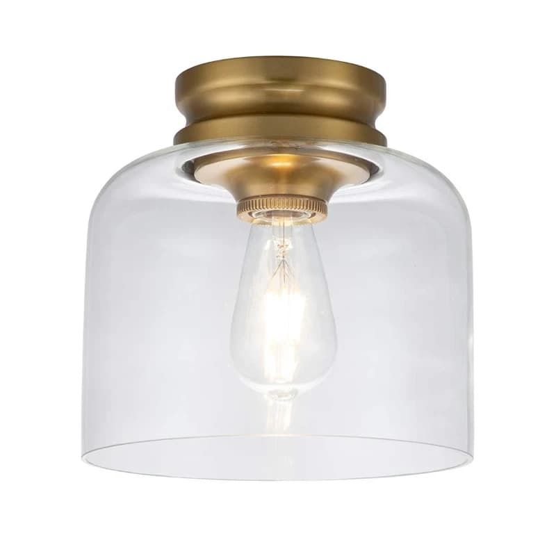 Feiss LED Plafondlamp Hounslow | 1X E27 Max 60W | Dimbaar | Burnished Brass