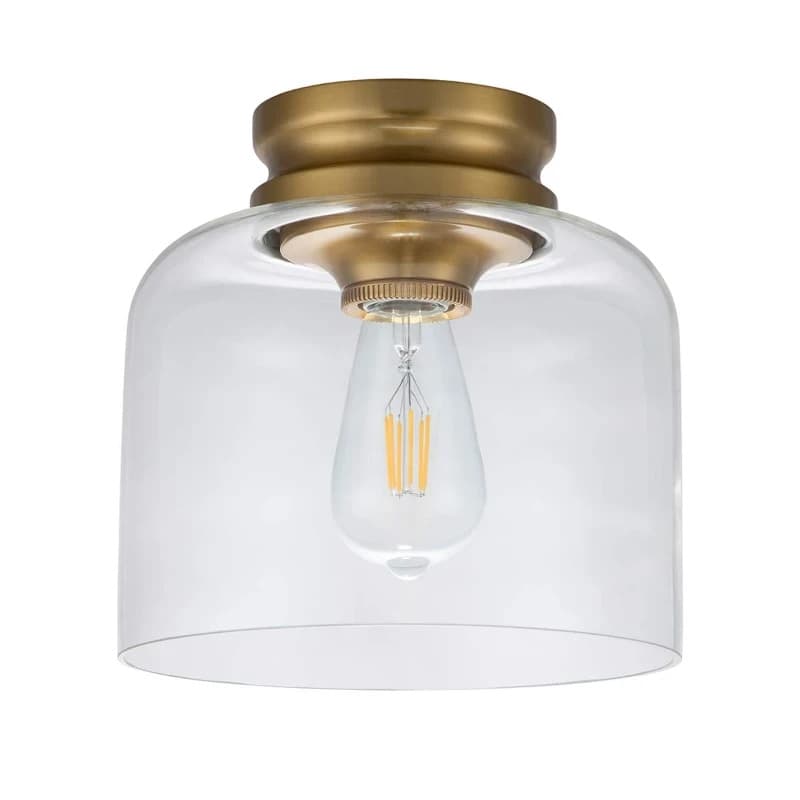 Feiss LED Plafondlamp Hounslow | 1X E27 Max 60W | Dimbaar | Burnished Brass thumbnail 2