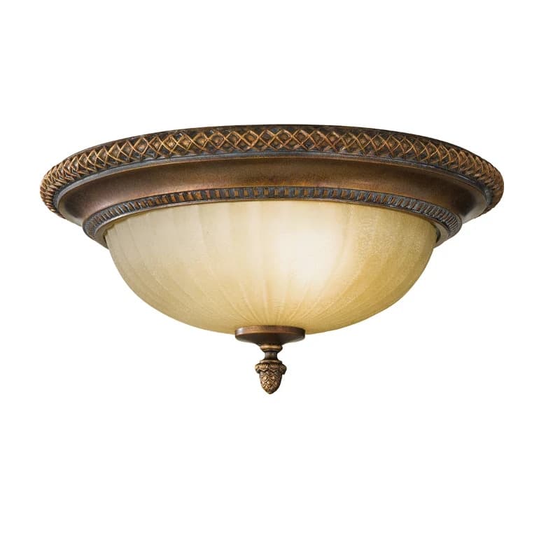 Feiss LED Plafondlamp Kelham Hall | 2X E27 Max 60W | Dimbaar | Firenze Gold/British Bronze