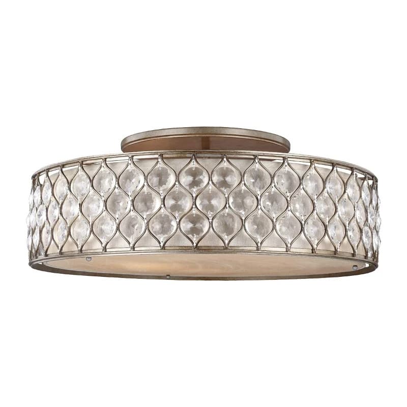 Feiss LED Plafondlamp Lucia | 6X E27 Max 60W | Dimbaar | Burnished Silver