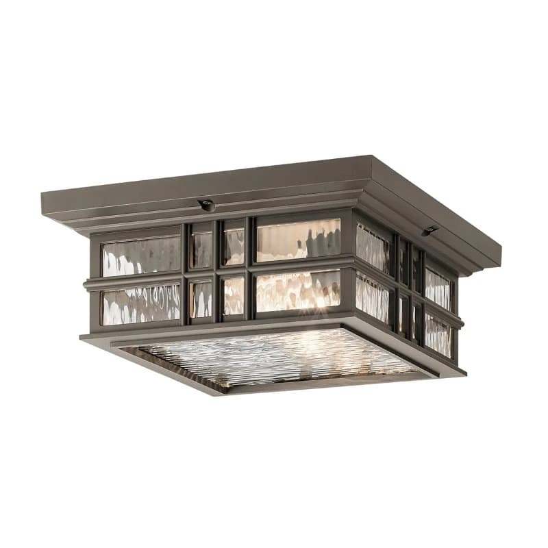 Kichler LED Buitenlamp Beacon Square | 2X E27 Max 60W | IP44 | Dimbaar | Olde Bronze