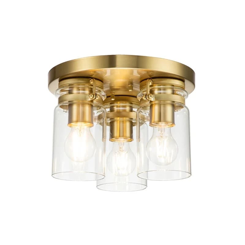 Kichler LED Plafondlamp Brinley | 3X E27 Max 60W | Dimbaar | Brushed Brass