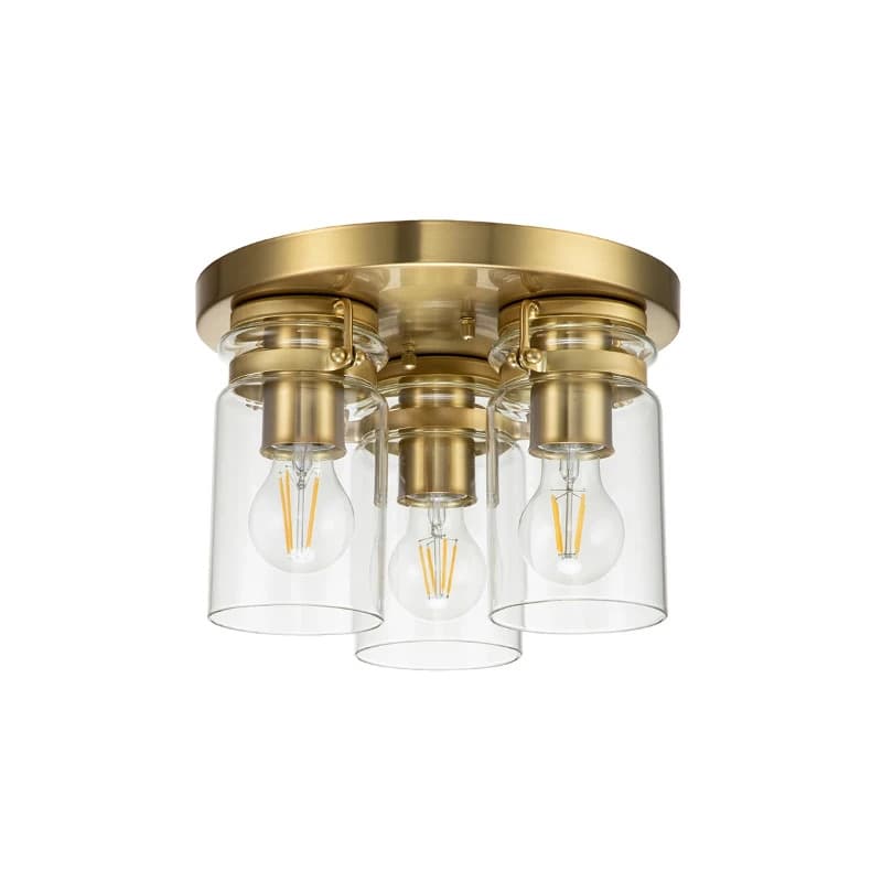 Kichler LED Plafondlamp Brinley | 3X E27 Max 60W | Dimbaar | Brushed Brass thumbnail 2