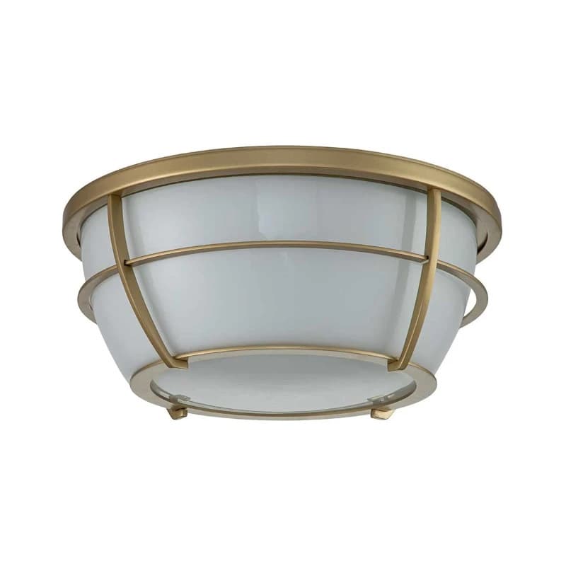 Quoizel LED Plafond Badkamerlamp Chance | 2X E27 Max 60W | IP44 | Dimbaar | Painted Natural Brass thumbnail 2