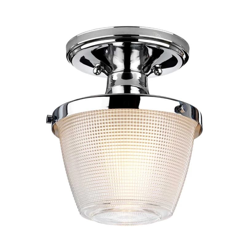 Quoizel LED Plafond Badkamerlamp Dublin | 1X E27 Max 40W | IP44 | Dimbaar | Polished Chrome
