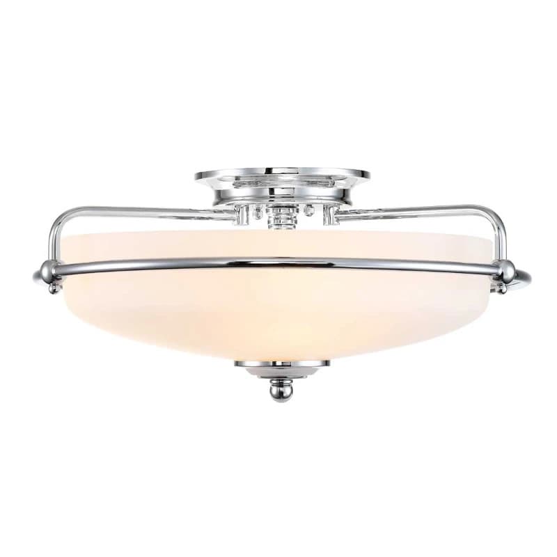 Quoizel LED Plafondlamp Griffin | 3X E27 Max 60W | Dimbaar | Polished Chrome