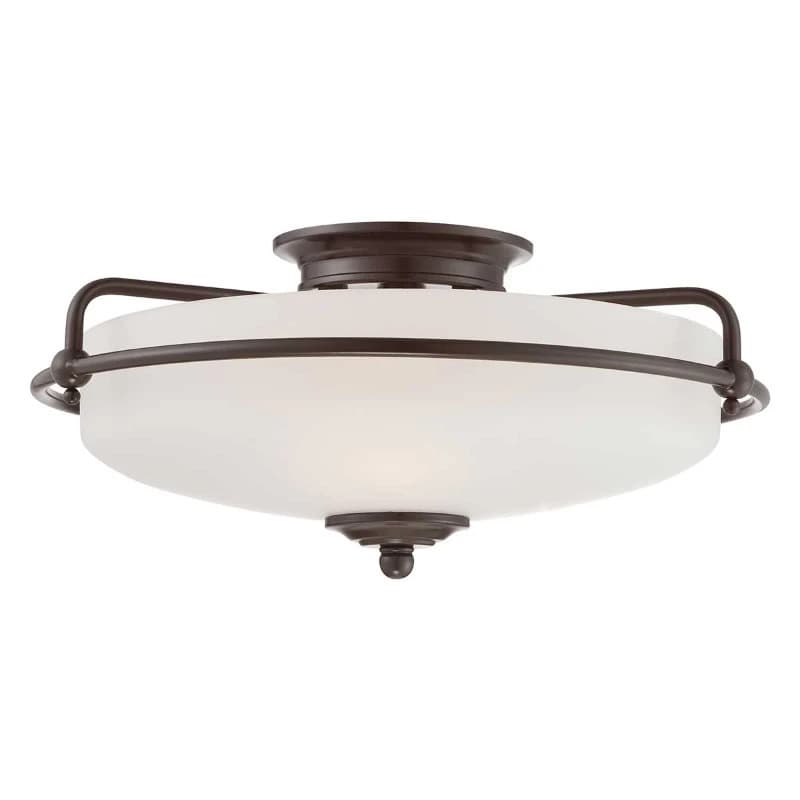 Quoizel LED Plafondlamp Griffin | 3X E27 Max 60W | Dimbaar | Palladian Bronze