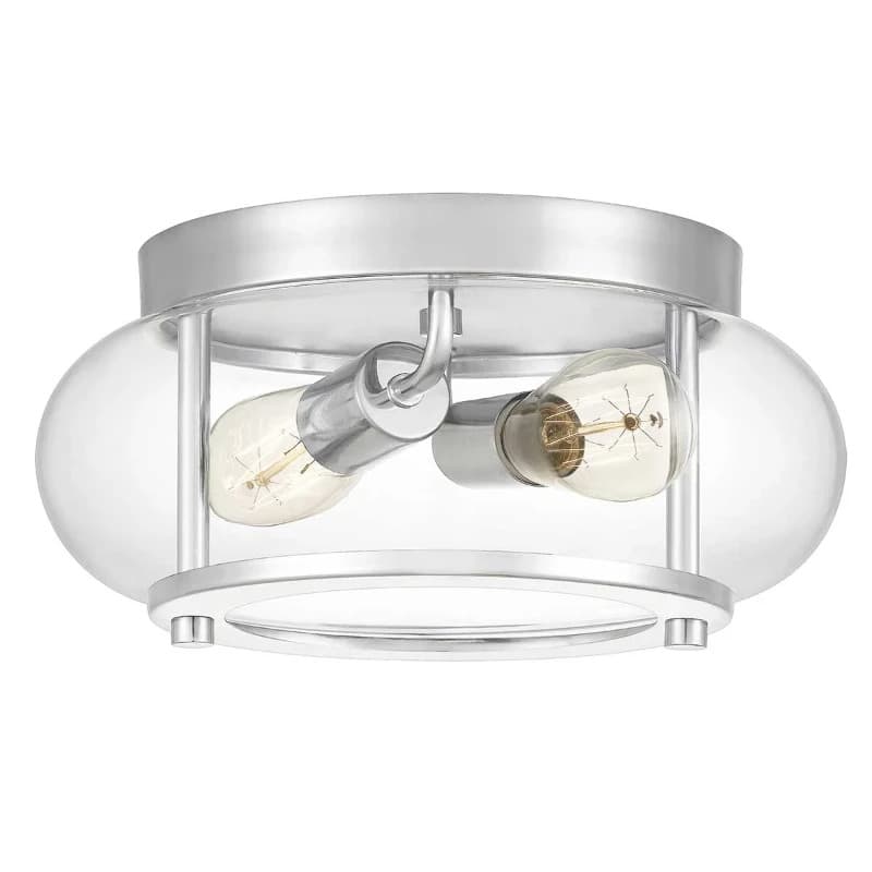 Quoizel LED Badkamerarmatuur Trilogy | 2X E27 Max 40W | IP44 | Dimbaar | Polished Chrome