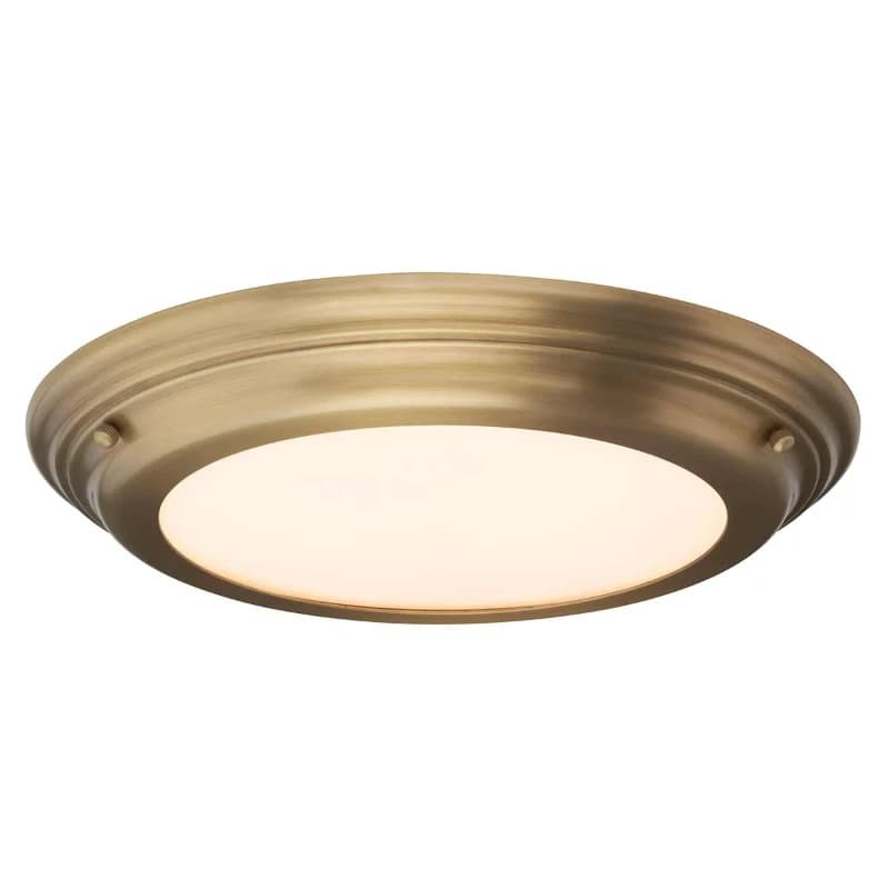 Elstead Lighting LED Plafond Badkamerlamp Welland | 25W 3000K 2250Lm 830 | Aged Brass