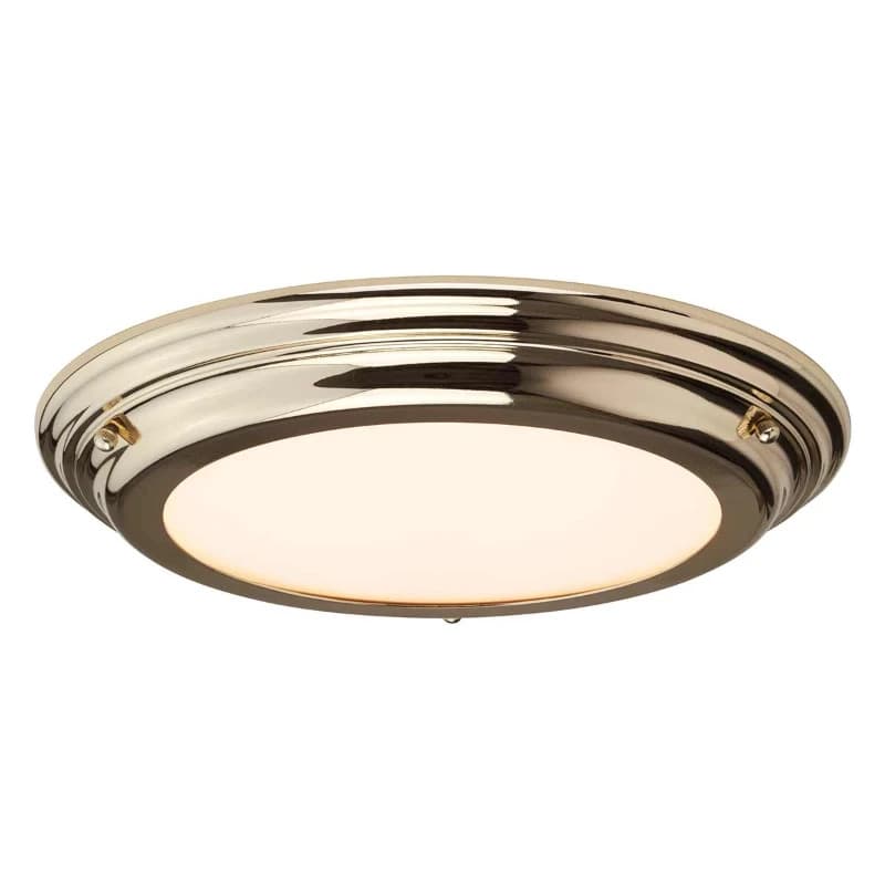 Elstead Lighting LED Plafond Badkamerlamp Welland | 25W 3000K 2250Lm 830 | Polished Brass