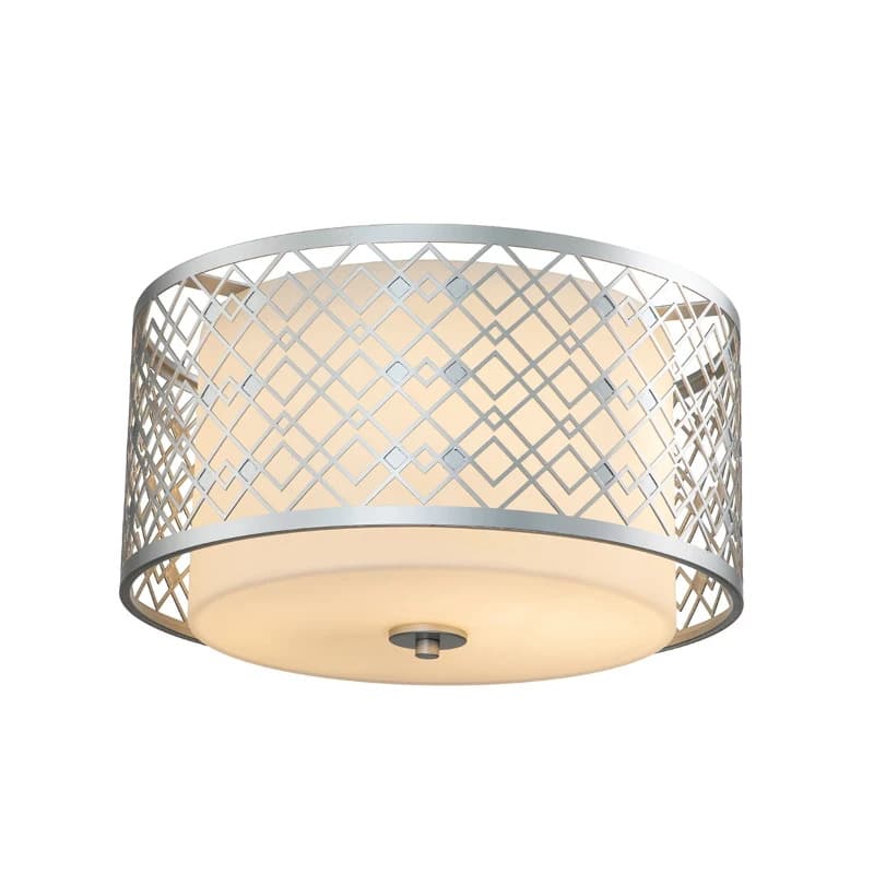 Elstead Lighting LED Plafondlamp Ziggy | 2X E27 Max 60W | Dimbaar | Lacquered Silver