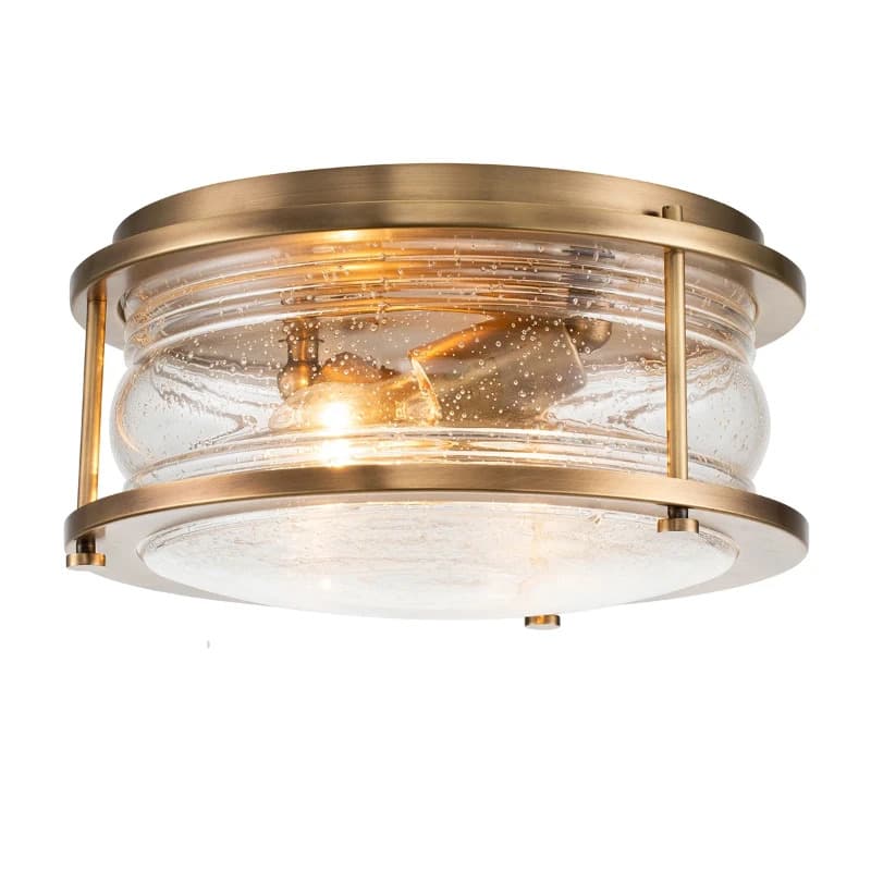 Kichler LED Badkamerarmatuur Ashland Bay | 2X E27 Max 60W | IP44 | Dimbaar | Natural Brass