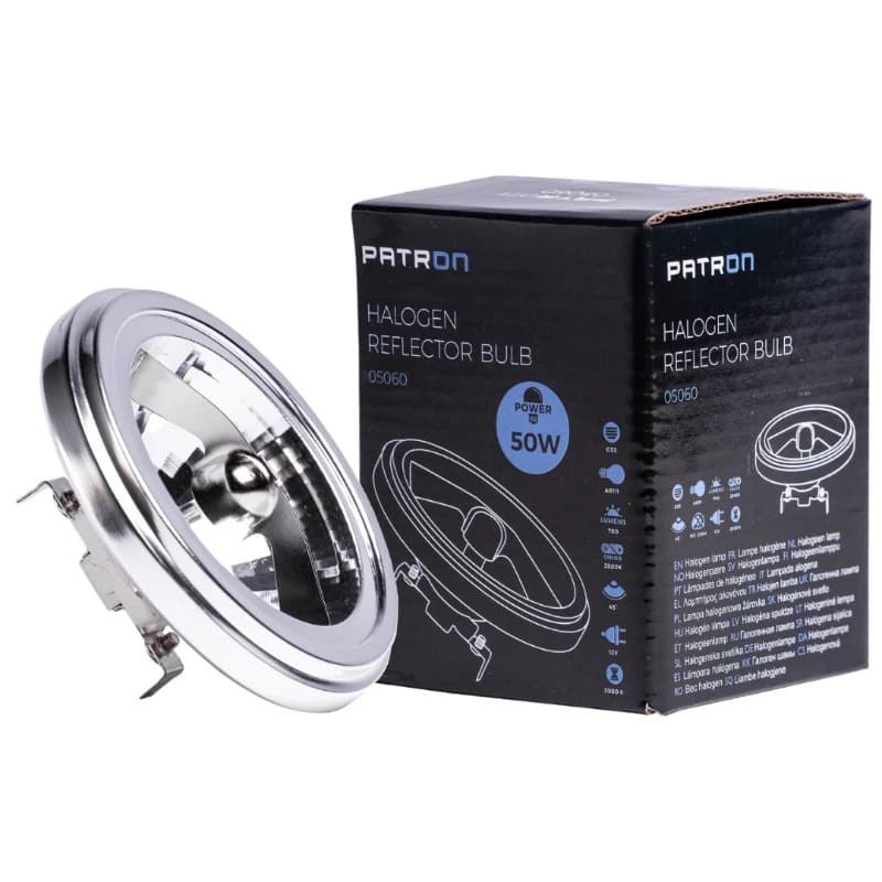 Patron G53 AR111 Halogeenspot | 50W 12V 2800K 45° | Ø111mm Dimbaar