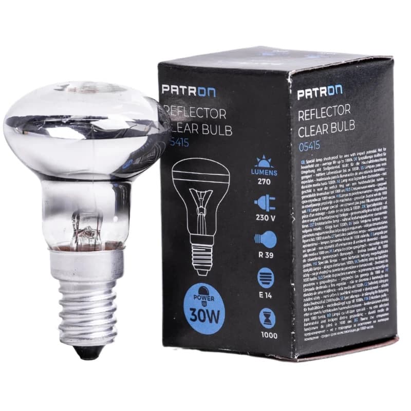Patron E14 R39 Reflector Gloeilamp | 30W 2700K | Dimbaar