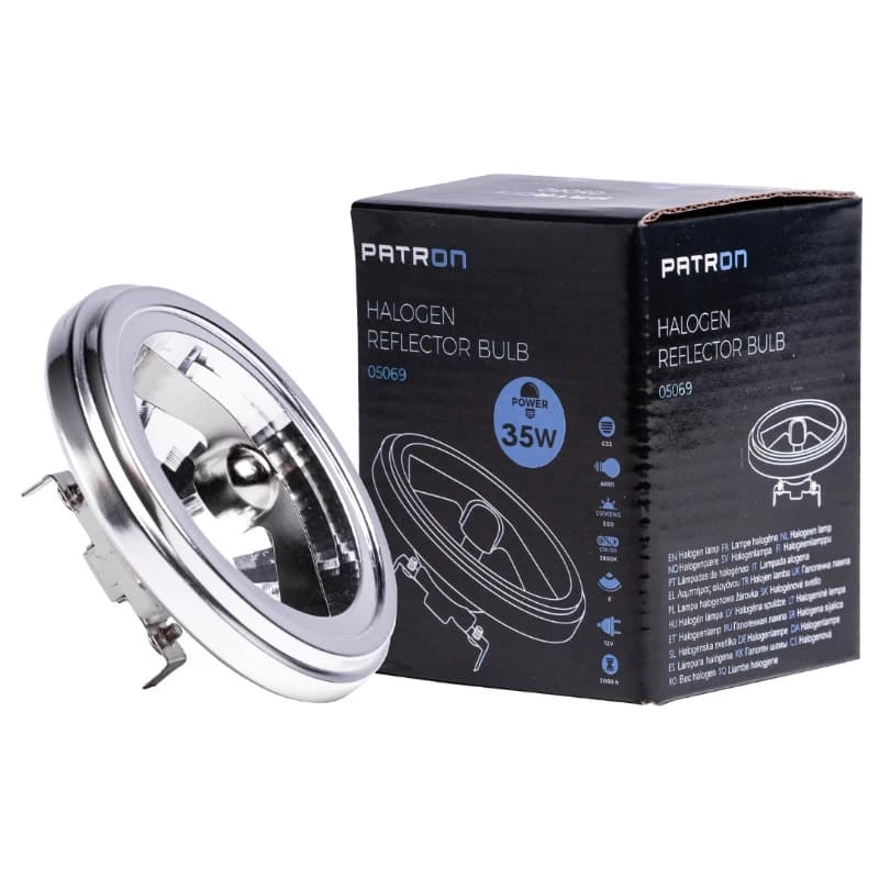 Patron G53 AR111 Halogeenspot | 35W 12V 2800K 8° | Ø111mm Dimbaar