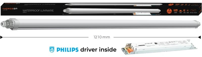 Thorgeon LED Montagebalk Waterdicht 120CM | 33W 4200K 4000Lm | 842 IP65 thumbnail 2