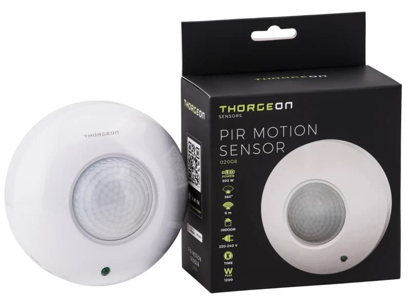 Thorgeon PIR Aanwezigheidsmelder | Plafond Opbouw IP20 Wit 360° thumbnail 2
