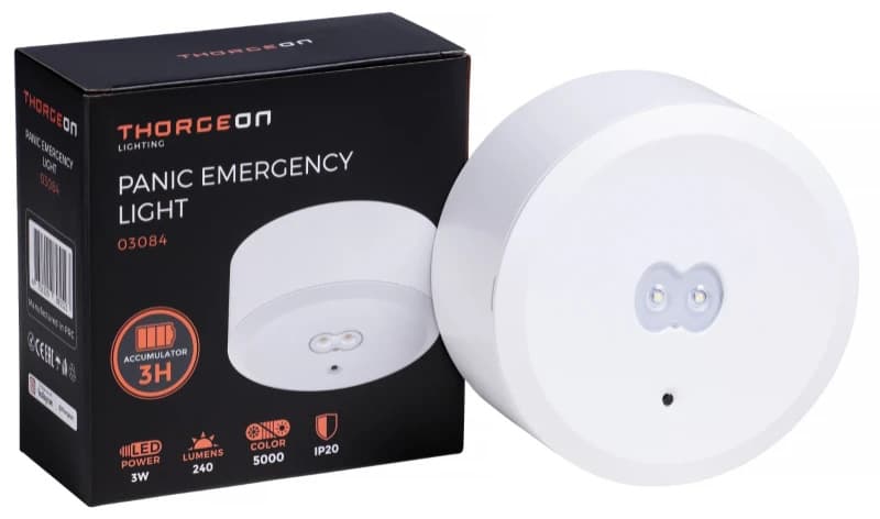 Thorgeon LED Noodverlichtingsarmatuur | 3W 5000K 240lm | IP20 Opbouw/inbouw thumbnail 2