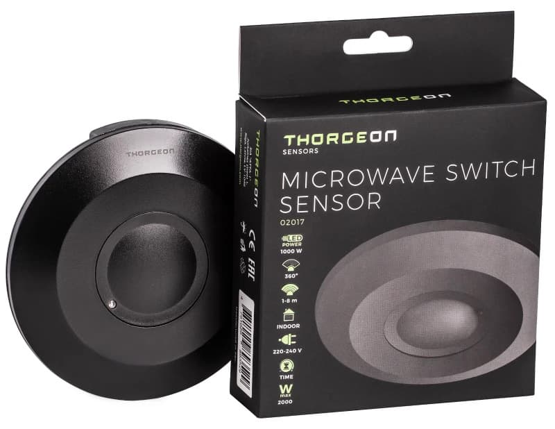 Thorgeon Bewegingssensor | Plafond Opbouw IP20 Zwart 360° thumbnail 2