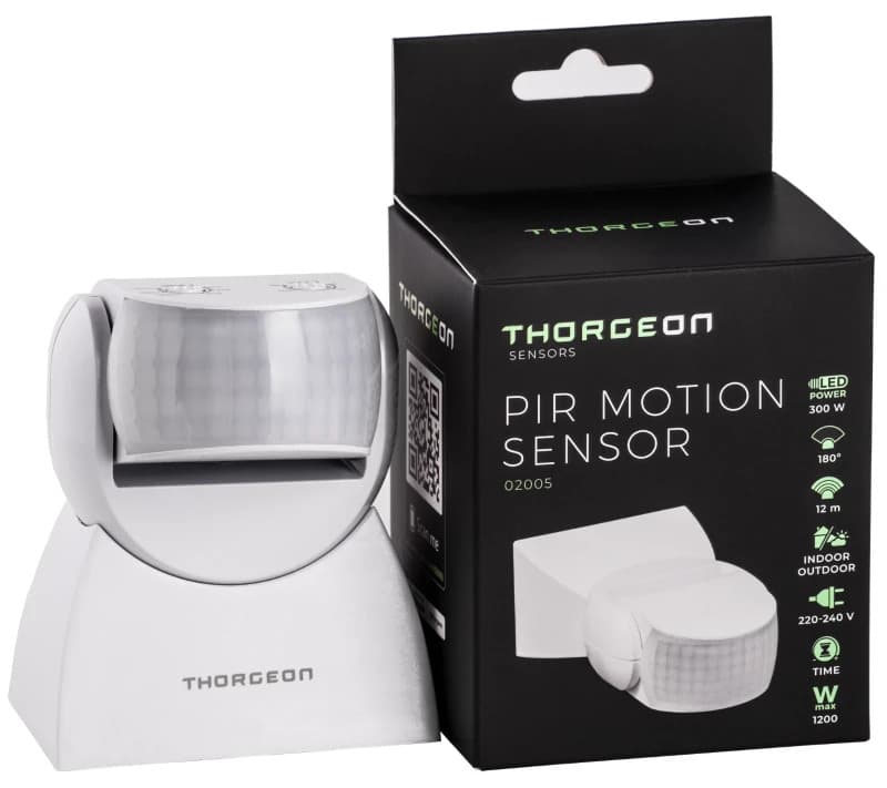 Thorgeon PIR Bewegingssensor | Opbouw IP65 Wit 180° thumbnail 2