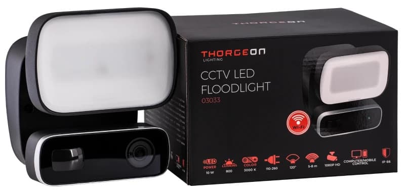 Thorgeon LED Floodlight Met Sensor | 10W 3000K 800Lm | 830 IP66 thumbnail 2