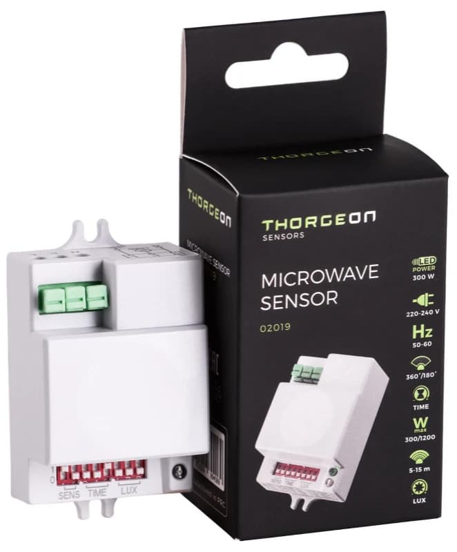 Thorgeon Bewegingssensor | Inbouw (stucwerk) Wit 360° thumbnail 2