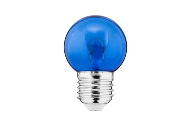 Thorgeon E27 LED Kogellamp | 1W 220/240V Blauw | 180°