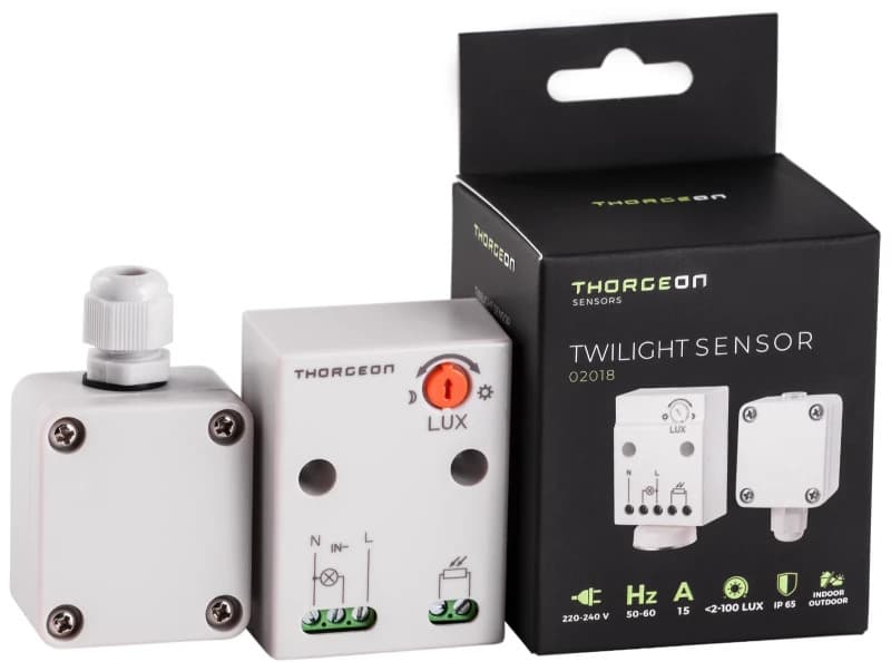 Thorgeon Schemerschakelaar | IP65 Max 300W | Wit thumbnail 2