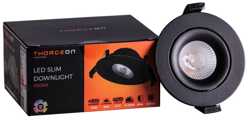 Thorgeon LED DownlighterØ83mm | 10W 3000K/5700K 800Lm | 930/957 IP44 Dimbaar thumbnail 2